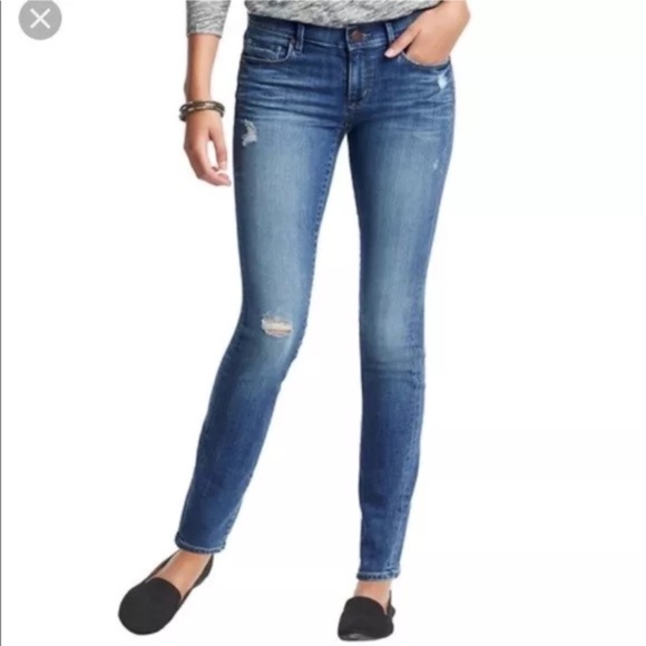 LOFT Denim - LOFT Modern Skinny Jeans Distressed Size 32
